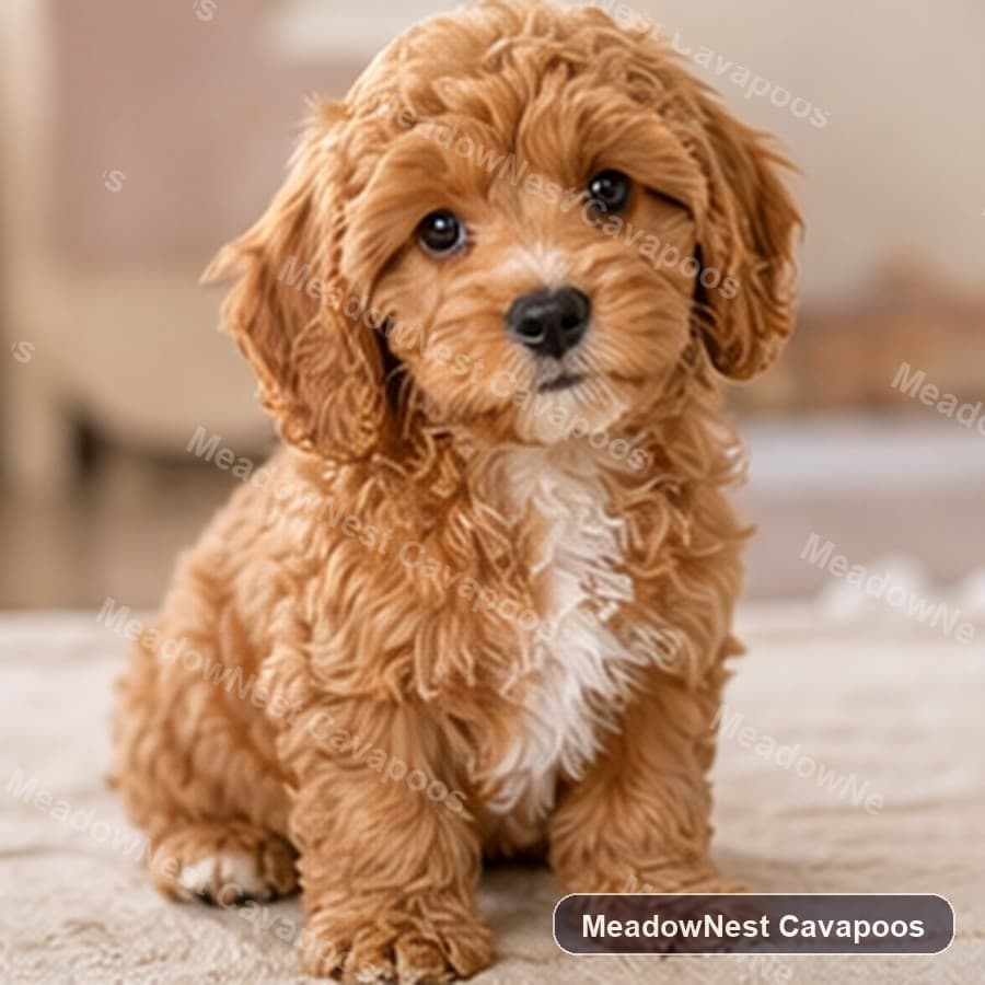 Finn, a Apricot parti F1 Mini Cavapoo puppy